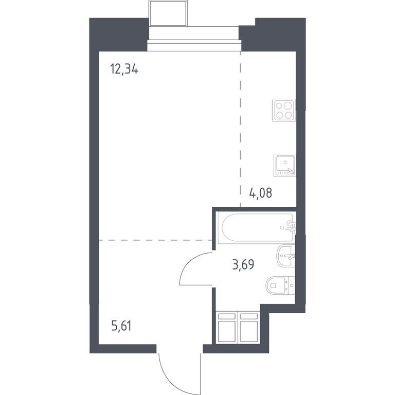 Apartment Sale, 25.62 sq. m. at Troparevo Park, Kiyevskoye shosse, 21-y kilometr, 3с4, Mosrentgen Settlement, Moscow, Russia #1 Apartment Sale, 25.62 sq. m. at Troparevo Park, Kiyevskoye shosse, 21-y kilometr, 3с4, Mosrentgen Settlement, Moscow, Russia #1