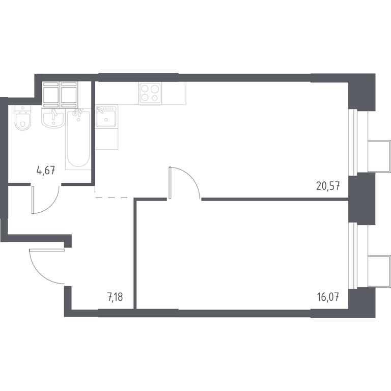 Apartment Sale, 48.34 sq. m. at Troparevo Park, Kiyevskoye shosse, 21-y kilometr, 3с4, Mosrentgen Settlement, Moscow, Russia #1 Apartment Sale, 48.34 sq. m. at Troparevo Park, Kiyevskoye shosse, 21-y kilometr, 3с4, Mosrentgen Settlement, Moscow, Russia #1