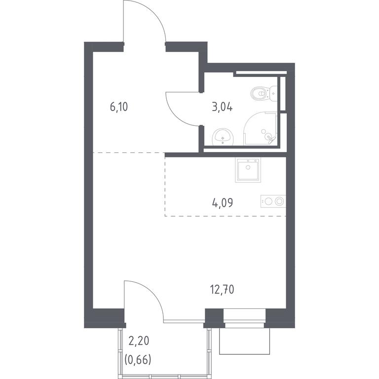 Apartment Sale, 26.59平方米 at Bogdanovskiy Les, derevnya Bogdanikha, Leninskiy City District, Moscow Region, Russia #1 Apartment Sale, 26.59平方米 at Bogdanovskiy Les, derevnya Bogdanikha, Leninskiy City District, Moscow Region, Russia #1