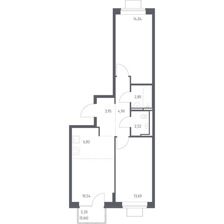 1-BD Apartment Sale, 59.92 sq. m. at Bogdanovskiy Les, derevnya Bogdanikha, Leninskiy City District, Moscow Region, Russia #1 1-BD Apartment Sale, 59.92 sq. m. at Bogdanovskiy Les, derevnya Bogdanikha, Leninskiy City District, Moscow Region, Russia #1