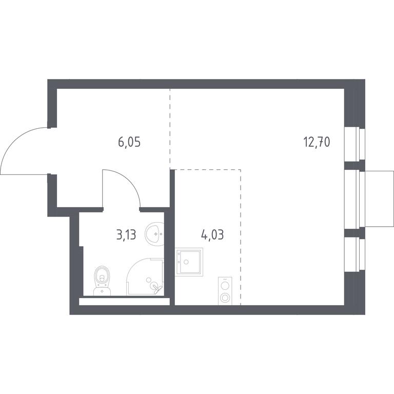 Apartment Sale, 25.91平方米 at Kvartal Aviatorov, ulitsa Koldunova, Aviatorov Microdistrict, Balashikha, Moscow Region, Russia #2