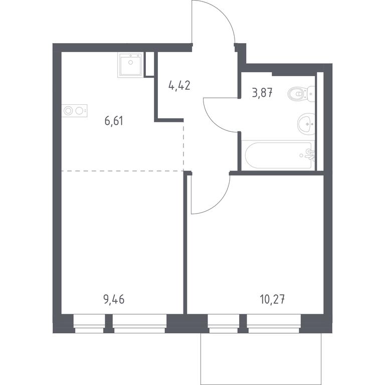 Apartment Sale, 34.63平方米 at Kvartal Aviatorov, ulitsa Koldunova, Aviatorov Microdistrict, Balashikha, Moscow Region, Russia #1 Apartment Sale, 34.63平方米 at Kvartal Aviatorov, ulitsa Koldunova, Aviatorov Microdistrict, Balashikha, Moscow Region, Russia #1