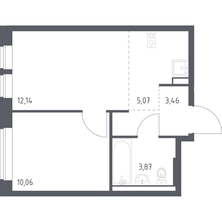 Apartment Sale, 34.6 sq. m. at Kvartal Aviatorov, ulitsa Koldunova, Aviatorov Microdistrict, Balashikha, Moscow Region, Russia #1 Apartment Sale, 34.6 sq. m. at Kvartal Aviatorov, ulitsa Koldunova, Aviatorov Microdistrict, Balashikha, Moscow Region, Russia #1