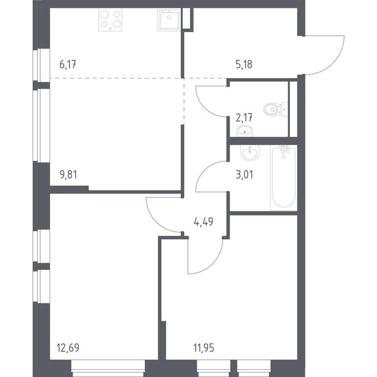 1-BD Apartment Sale, 55.47 sq. m. at Kvartal Aviatorov, ulitsa Koldunova, Aviatorov Microdistrict, Balashikha, Moscow Region, Russia #1 1-BD Apartment Sale, 55.47 sq. m. at Kvartal Aviatorov, ulitsa Koldunova, Aviatorov Microdistrict, Balashikha, Moscow Region, Russia #1