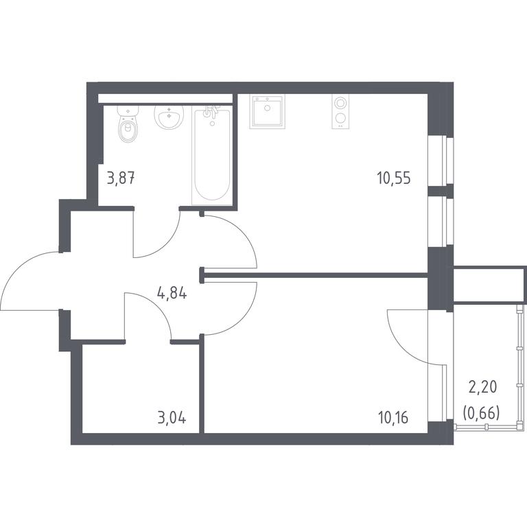 Apartment Sale, 33.12平方米 at Kvartal Aviatorov, ulitsa Koldunova, Aviatorov Microdistrict, Balashikha, Moscow Region, Russia #1 Apartment Sale, 33.12平方米 at Kvartal Aviatorov, ulitsa Koldunova, Aviatorov Microdistrict, Balashikha, Moscow Region, Russia #1