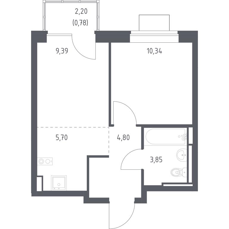 Apartment Sale, 34.86 sq. m. at Bogdanovskiy Les, derevnya Bogdanikha, Leninskiy City District, Moscow Region, Russia #1 Apartment Sale, 34.86 sq. m. at Bogdanovskiy Les, derevnya Bogdanikha, Leninskiy City District, Moscow Region, Russia #1