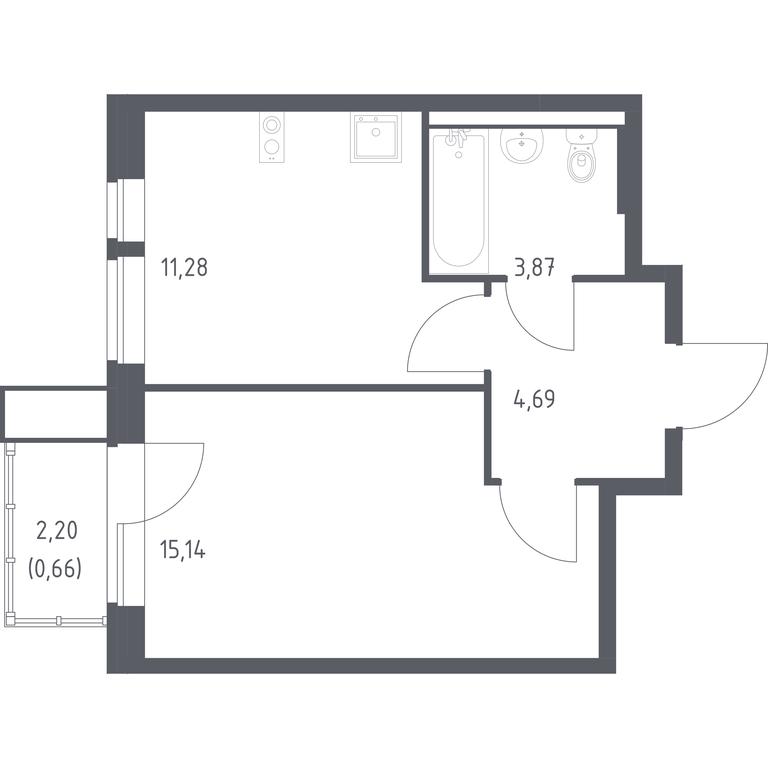 Apartment Sale, 35.64 sq. m. at Kvartal Aviatorov, ulitsa Koldunova, Aviatorov Microdistrict, Balashikha, Moscow Region, Russia #1 Apartment Sale, 35.64 sq. m. at Kvartal Aviatorov, ulitsa Koldunova, Aviatorov Microdistrict, Balashikha, Moscow Region, Russia #1