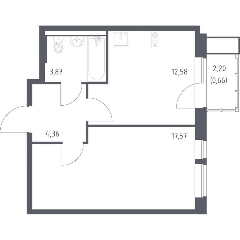 Apartment Sale, 39.04平方米 at Kvartal Aviatorov, ulitsa Koldunova, Aviatorov Microdistrict, Balashikha, Moscow Region, Russia #1 Apartment Sale, 39.04平方米 at Kvartal Aviatorov, ulitsa Koldunova, Aviatorov Microdistrict, Balashikha, Moscow Region, Russia #1