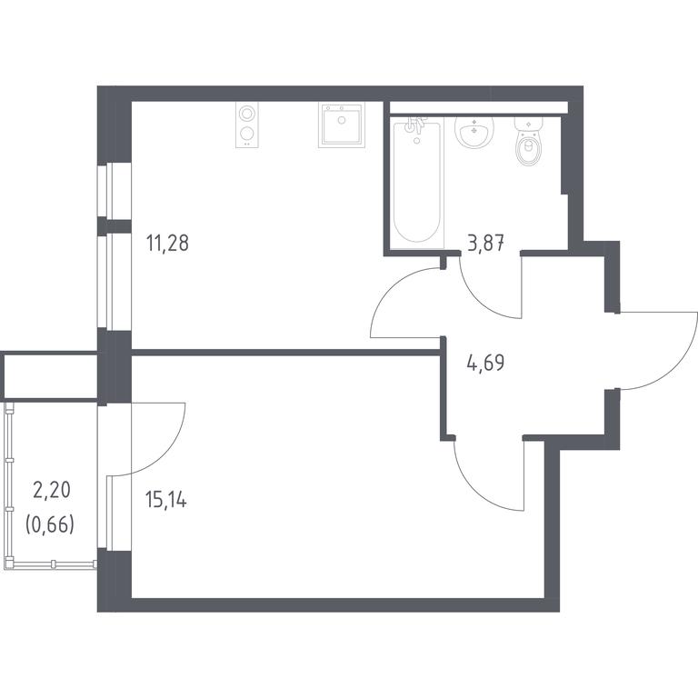 Apartment Sale, 35.64 sq. m. at Kvartal Aviatorov, ulitsa Koldunova, Aviatorov Microdistrict, Balashikha, Moscow Region, Russia #1 Apartment Sale, 35.64 sq. m. at Kvartal Aviatorov, ulitsa Koldunova, Aviatorov Microdistrict, Balashikha, Moscow Region, Russia #1