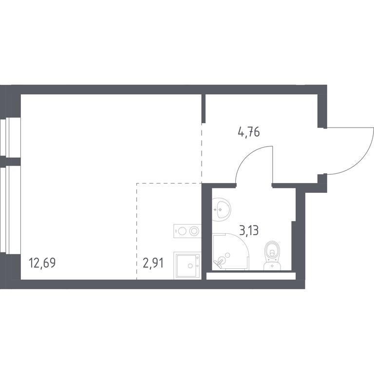 Apartment Sale, 23.49平方米 at Kvartal Aviatorov, ulitsa Koldunova, Aviatorov Microdistrict, Balashikha, Moscow Region, Russia #1 Apartment Sale, 23.49平方米 at Kvartal Aviatorov, ulitsa Koldunova, Aviatorov Microdistrict, Balashikha, Moscow Region, Russia #1