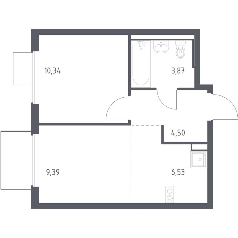 Apartment Sale, 34.63 sq. m. at Gorki Park, Shkolnaya ulitsa, 2, derevnya Korobovo, Leninskiy City District, Moscow Region, Russia #1 Apartment Sale, 34.63 sq. m. at Gorki Park, Shkolnaya ulitsa, 2, derevnya Korobovo, Leninskiy City District, Moscow Region, Russia #1