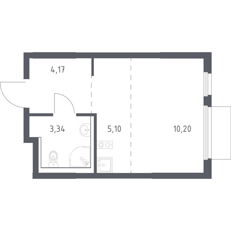 Apartment Sale, 22.81 sq. m. at Prigorod Lesnoe, Molodyozhny bulvar, 6, derevnya Misaylovo, Leninskiy City District, Moscow Region, Russia #1 Apartment Sale, 22.81 sq. m. at Prigorod Lesnoe, Molodyozhny bulvar, 6, derevnya Misaylovo, Leninskiy City District, Moscow Region, Russia #1