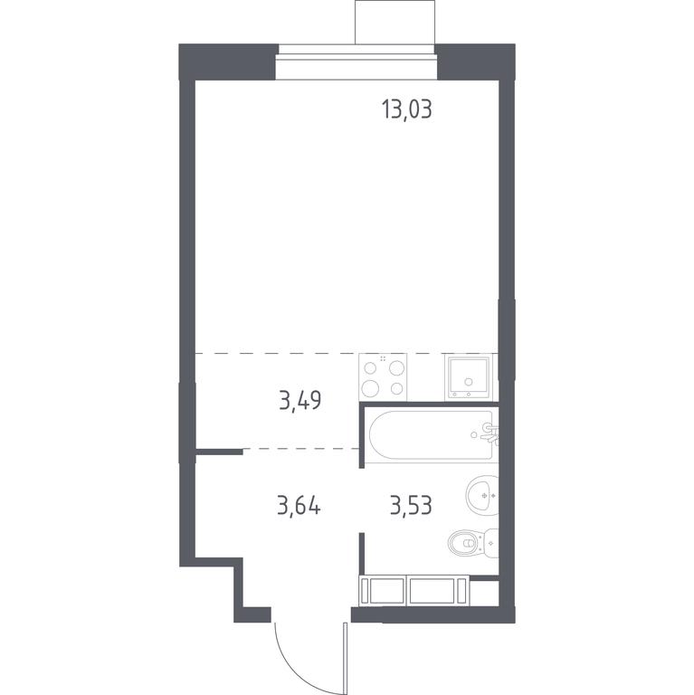 Apartment Sale, 22.7 sq. m. at Novograd Pavlino, Kosinskoye shosse, 2, Novoye Pavlino Microdistrict, Balashikha, Moscow Region, Russia #1