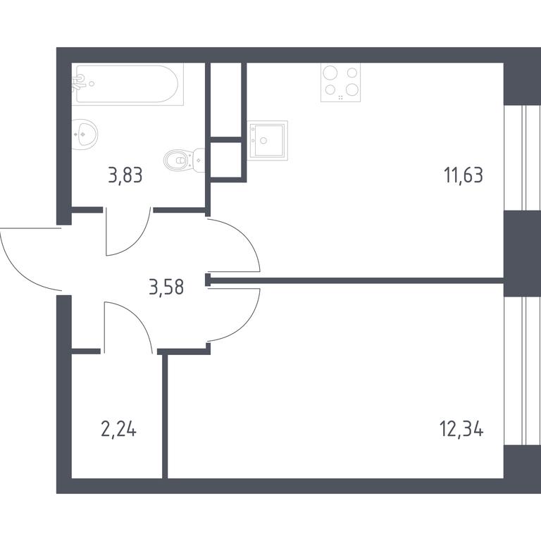 Apartment Sale, 33.62 sq. m. at Novograd Pavlino, Kosinskoye shosse, 2, Novoye Pavlino Microdistrict, Balashikha, Moscow Region, Russia #1 Apartment Sale, 33.62 sq. m. at Novograd Pavlino, Kosinskoye shosse, 2, Novoye Pavlino Microdistrict, Balashikha, Moscow Region, Russia #1