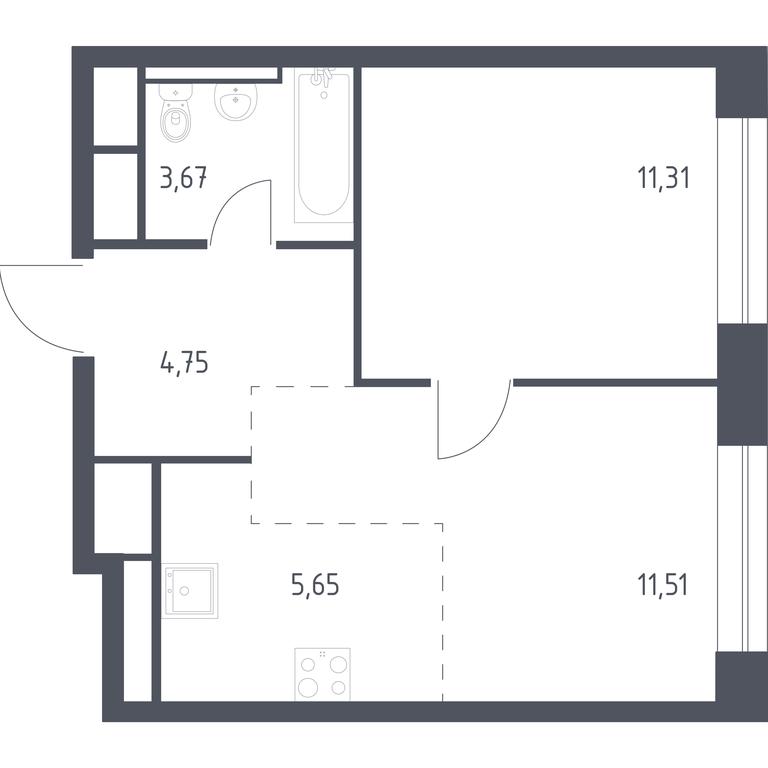 Apartment Sale, 36.89 sq. m. at Novograd Pavlino, Kosinskoye shosse, 2, Novoye Pavlino Microdistrict, Balashikha, Moscow Region, Russia #1 Apartment Sale, 36.89 sq. m. at Novograd Pavlino, Kosinskoye shosse, 2, Novoye Pavlino Microdistrict, Balashikha, Moscow Region, Russia #1