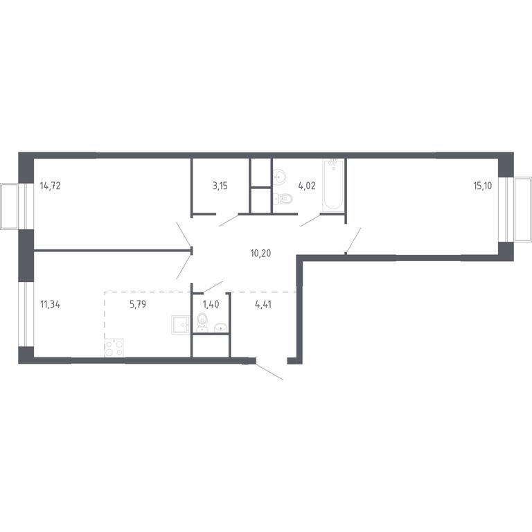 1-BD Apartment Sale, 70.13 sq. m. at Novograd Pavlino, Kosinskoye shosse, 2, Novoye Pavlino Microdistrict, Balashikha, Moscow Region, Russia #1 1-BD Apartment Sale, 70.13 sq. m. at Novograd Pavlino, Kosinskoye shosse, 2, Novoye Pavlino Microdistrict, Balashikha, Moscow Region, Russia #1