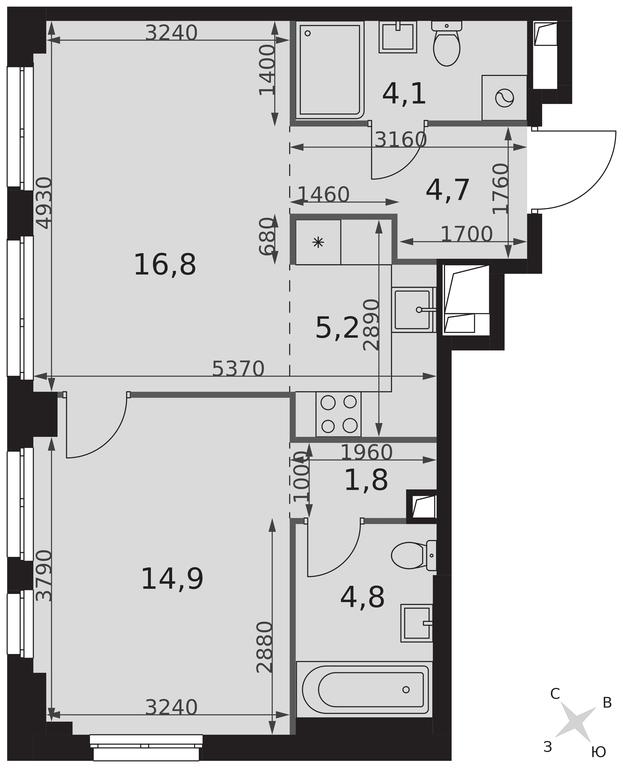 2-BD Apartment Sale, 52.3 sq. m. at Sydney City, Shenogina Street, 2, Moscow, Russia #2 2-BD Apartment Sale, 52.3 sq. m. at Sydney City, Shenogina Street, 2, Moscow, Russia #2