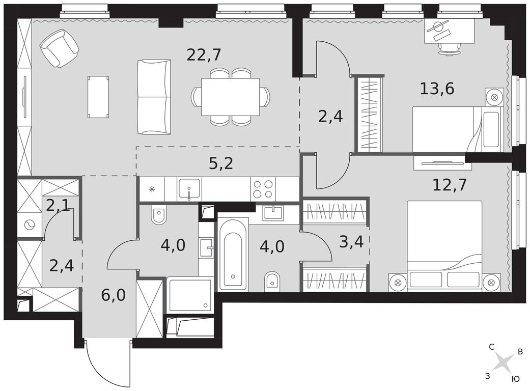 3-BD Apartment Sale, 78.5平方米 at Sydney City, Shenogina Street, 2, Moscow, Russia #1 3-BD Apartment Sale, 78.5平方米 at Sydney City, Shenogina Street, 2, Moscow, Russia #1