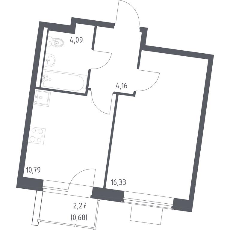 Apartment Sale, 36.05 sq. m. at Kvartal Zapadnyj, kvartal № 76, Marushkinskoye Settlement, Moscow, Russia #1 Apartment Sale, 36.05 sq. m. at Kvartal Zapadnyj, kvartal № 76, Marushkinskoye Settlement, Moscow, Russia #1