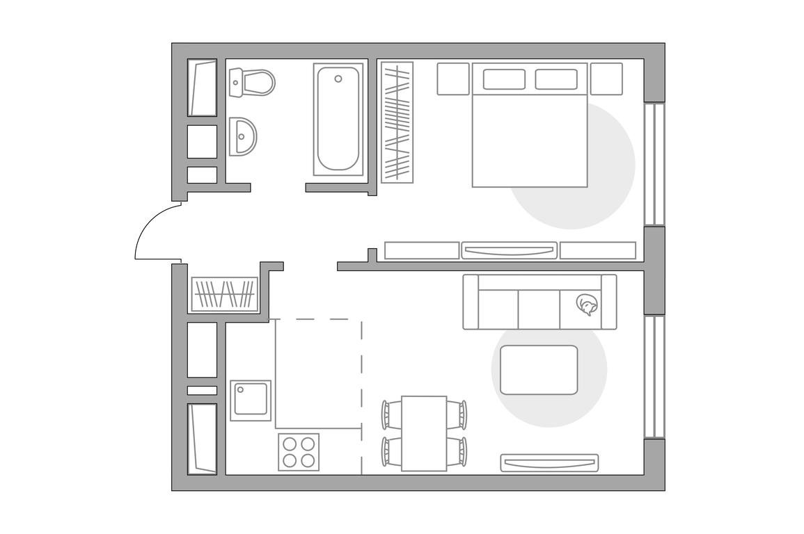 1-BD Apartment Sale, 32.9 sq. m. at Innovatsiya, bulvar Eynshteyna, 1, Urban-Type Settlement of Novoivanovskoe, Odintsovskiy City District, Moscow Region, Russia #1