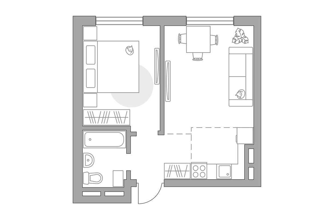 1-BD Apartment Sale, 35.9 sq. m. at Anikeevskiy, ulitsa Sergeya Zhadobkina, 1, selo Nikolo-Uryupino, Krasnogorsk City District, Moscow Region, Russia #1