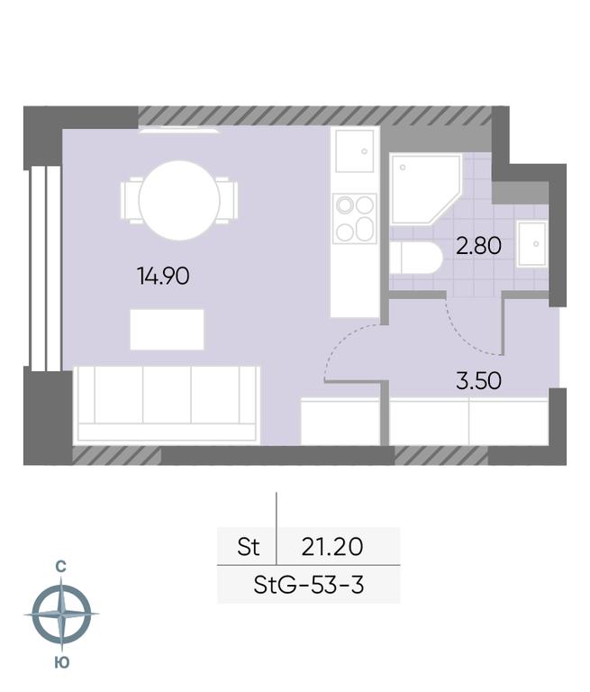 Apartment Sale, 21.2 sq. m. at Wave, Borisovskye Prudy Street, 1Б, Moscow, Russia #1 Apartment Sale, 21.2 sq. m. at Wave, Borisovskye Prudy Street, 1Б, Moscow, Russia #1