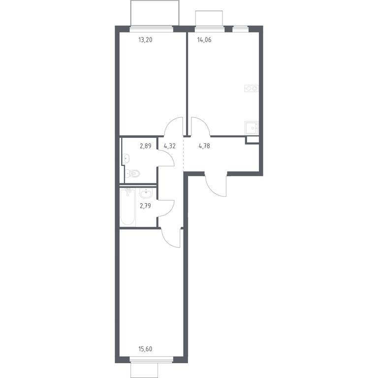 1-BD Apartment Sale, 57.64 sq. m. at Gorki Park, Shkolnaya ulitsa, 2, derevnya Korobovo, Leninskiy City District, Moscow Region, Russia #1 1-BD Apartment Sale, 57.64 sq. m. at Gorki Park, Shkolnaya ulitsa, 2, derevnya Korobovo, Leninskiy City District, Moscow Region, Russia #1