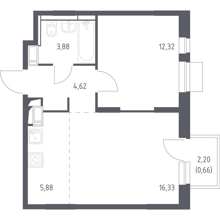 Apartment Sale, 43.69 sq. m. at Piatnitskie Luga, Pyatnitskoye Highway, 2, derevnya Yurlovo, Solnechnogorsk City District, Moscow Region, Russia #1 Apartment Sale, 43.69 sq. m. at Piatnitskie Luga, Pyatnitskoye Highway, 2, derevnya Yurlovo, Solnechnogorsk City District, Moscow Region, Russia #1