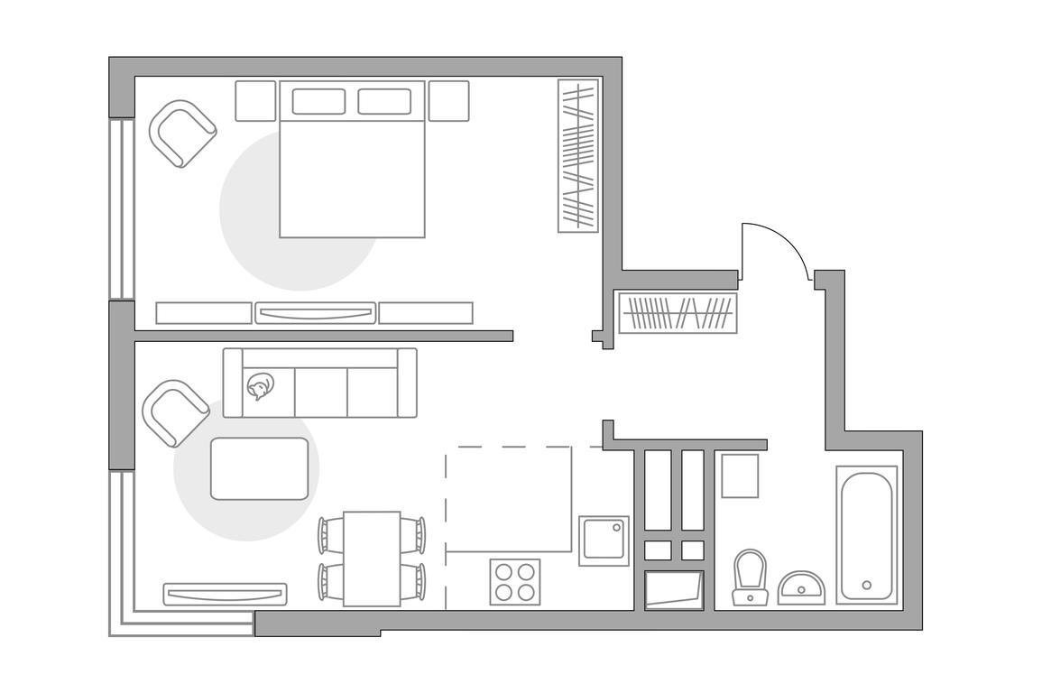 1-BD Apartment Sale, 38.6 sq. m. at Innovatsiya, bulvar Eynshteyna, 1, Urban-Type Settlement of Novoivanovskoe, Odintsovskiy City District, Moscow Region, Russia #1