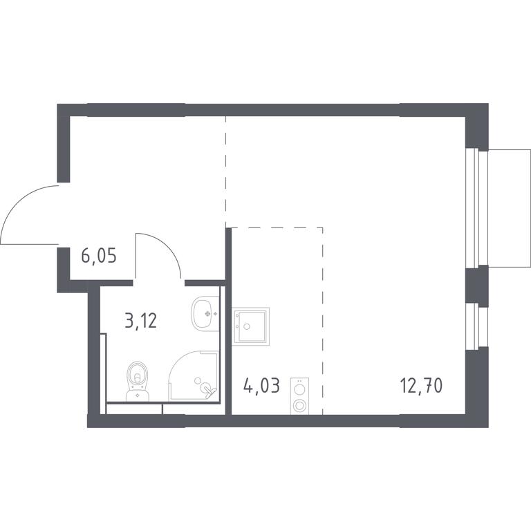 Apartment Sale, 25.9平方米 at Mytishchi Park, Silikatnaya ulitsa, 41к3, Mytischi, Moscow Region, Russia #1 Apartment Sale, 25.9平方米 at Mytishchi Park, Silikatnaya ulitsa, 41к3, Mytischi, Moscow Region, Russia #1