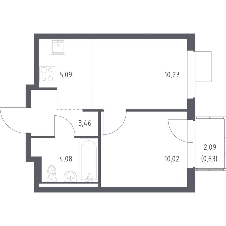 Apartment Sale, 33.55平方米 at Gorki Park, Shkolnaya ulitsa, 2, derevnya Korobovo, Leninskiy City District, Moscow Region, Russia #1 Apartment Sale, 33.55平方米 at Gorki Park, Shkolnaya ulitsa, 2, derevnya Korobovo, Leninskiy City District, Moscow Region, Russia #1