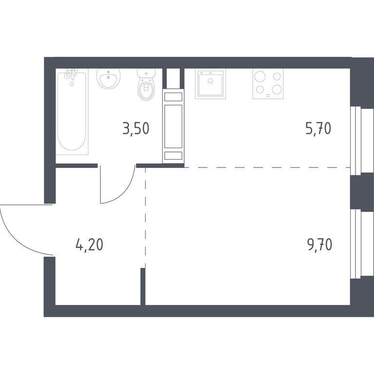 Apartment Sale, 23.1平方米 at Eko Bunino, prospekt Kuprina, 34к1, Sosenskoye Settlement, Moscow, Russia #1 Apartment Sale, 23.1平方米 at Eko Bunino, prospekt Kuprina, 34к1, Sosenskoye Settlement, Moscow, Russia #1