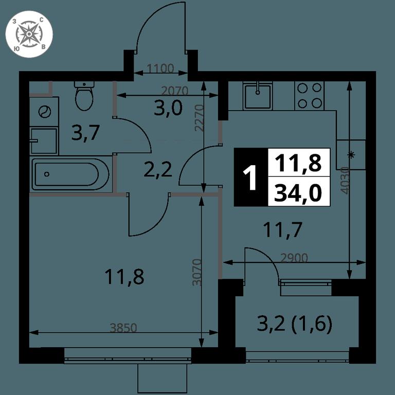1-BD Apartment Sale, 34 sq. m. at Pervy Sheremetevskij, Komsomolskaya Street, 16, Khimki, Moscow Region, Russia #1 1-BD Apartment Sale, 34 sq. m. at Pervy Sheremetevskij, Komsomolskaya Street, 16, Khimki, Moscow Region, Russia #1