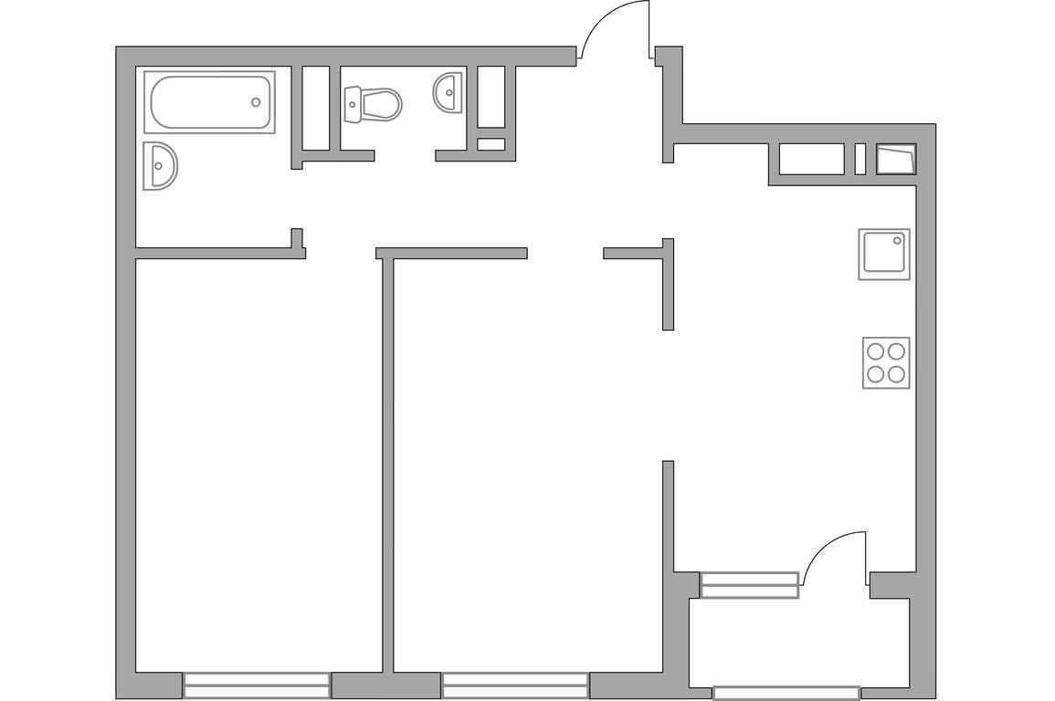 1-BD Apartment Sale, 54.2 sq. m. at Innovatsiya, bulvar Eynshteyna, 1, Urban-Type Settlement of Novoivanovskoe, Odintsovskiy City District, Moscow Region, Russia #2