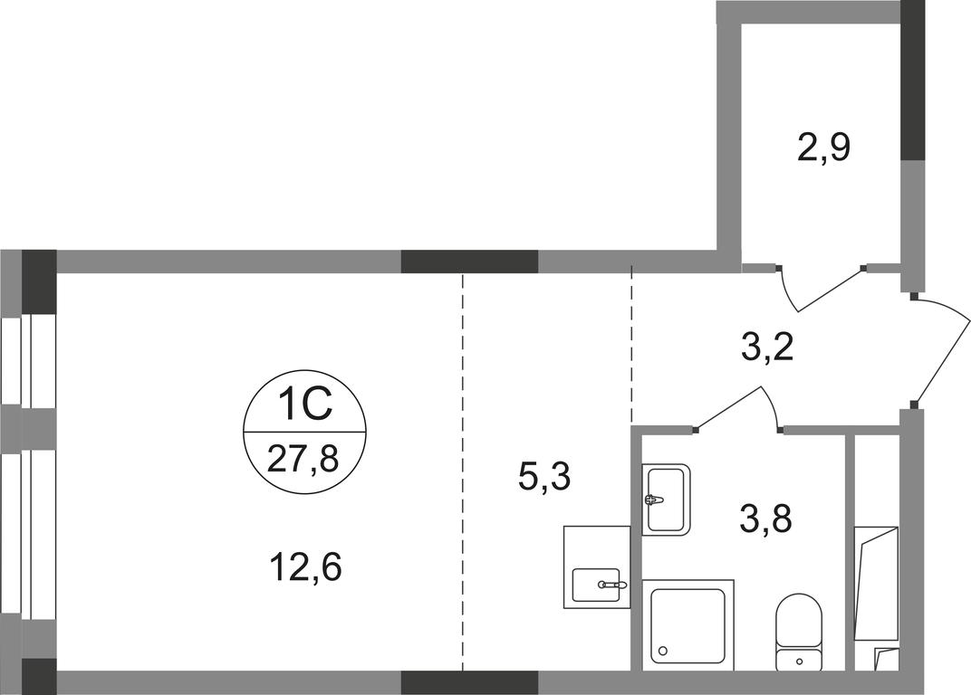 Apartment Sale, 27.8 sq. m. at Pervyi Moskovskiy, ulitsa Bianki, 1, Moskovskiy, Moscow, Russia #1 Apartment Sale, 27.8 sq. m. at Pervyi Moskovskiy, ulitsa Bianki, 1, Moskovskiy, Moscow, Russia #1