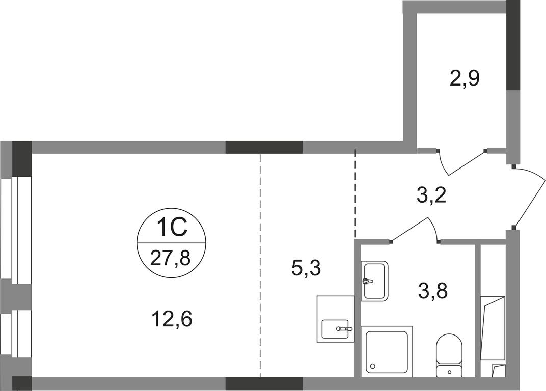 Apartment Sale, 27.8 sq. m. at Pervyi Moskovskiy, ulitsa Bianki, 1, Moskovskiy, Moscow, Russia #1 Apartment Sale, 27.8 sq. m. at Pervyi Moskovskiy, ulitsa Bianki, 1, Moskovskiy, Moscow, Russia #1