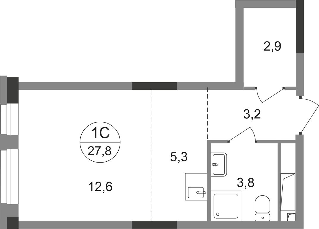 Apartment Sale, 27.8 sq. m. at Pervyi Moskovskiy, ulitsa Bianki, 1, Moskovskiy, Moscow, Russia #1 Apartment Sale, 27.8 sq. m. at Pervyi Moskovskiy, ulitsa Bianki, 1, Moskovskiy, Moscow, Russia #1