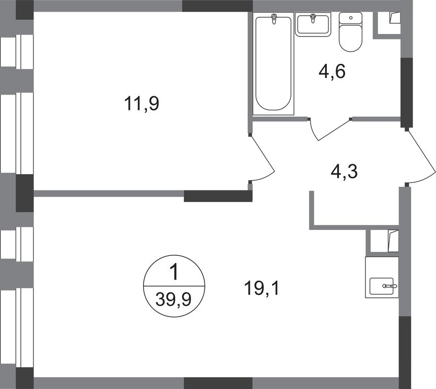 Apartment Sale, 39.9平方米 at Pervyi Moskovskiy, ulitsa Bianki, 1, Moskovskiy, Moscow, Russia #1 Apartment Sale, 39.9平方米 at Pervyi Moskovskiy, ulitsa Bianki, 1, Moskovskiy, Moscow, Russia #1
