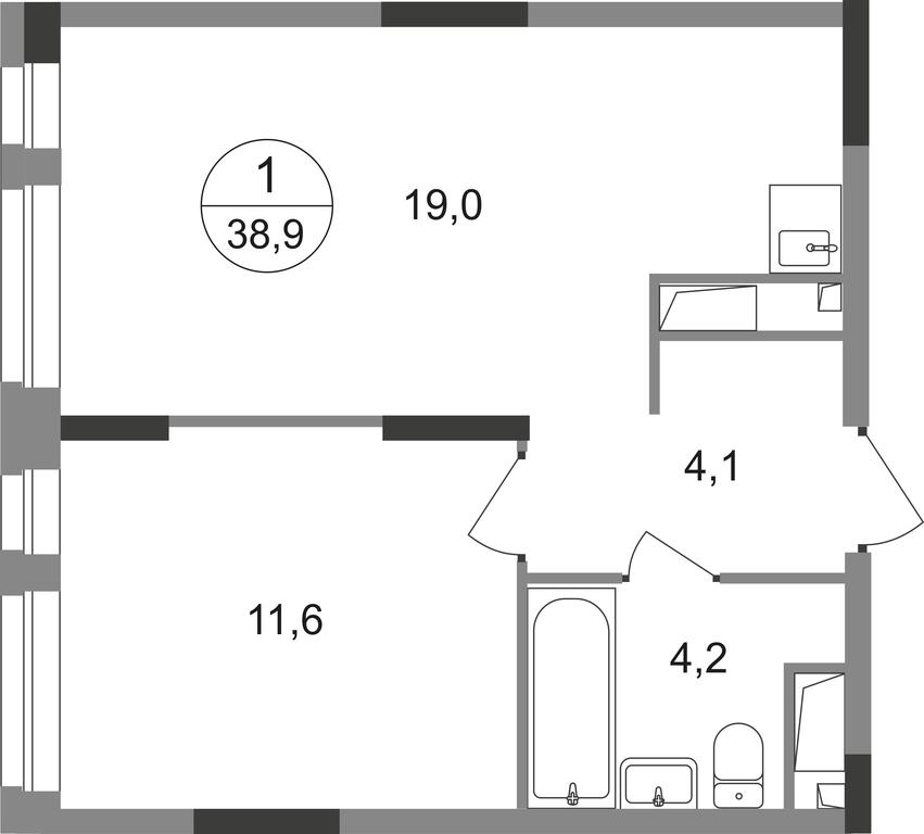 Apartment Sale, 38.9 sq. m. at Pervyi Moskovskiy, ulitsa Bianki, 1, Moskovskiy, Moscow, Russia #1 Apartment Sale, 38.9 sq. m. at Pervyi Moskovskiy, ulitsa Bianki, 1, Moskovskiy, Moscow, Russia #1
