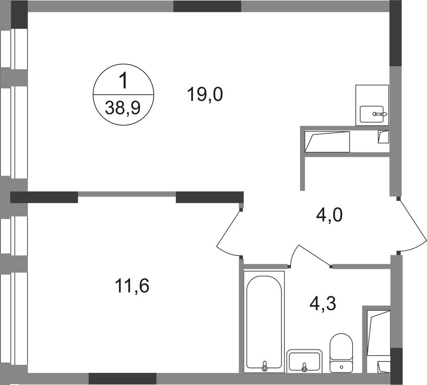Apartment Sale, 38.9平方米 at Pervyi Moskovskiy, ulitsa Bianki, 1, Moskovskiy, Moscow, Russia #1 Apartment Sale, 38.9平方米 at Pervyi Moskovskiy, ulitsa Bianki, 1, Moskovskiy, Moscow, Russia #1