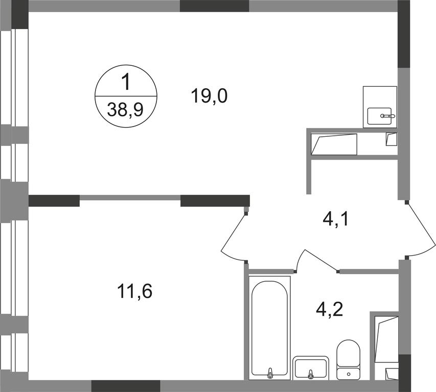 Apartment Sale, 38.9 sq. m. at Pervyi Moskovskiy, ulitsa Bianki, 1, Moskovskiy, Moscow, Russia #2 Apartment Sale, 38.9 sq. m. at Pervyi Moskovskiy, ulitsa Bianki, 1, Moskovskiy, Moscow, Russia #2