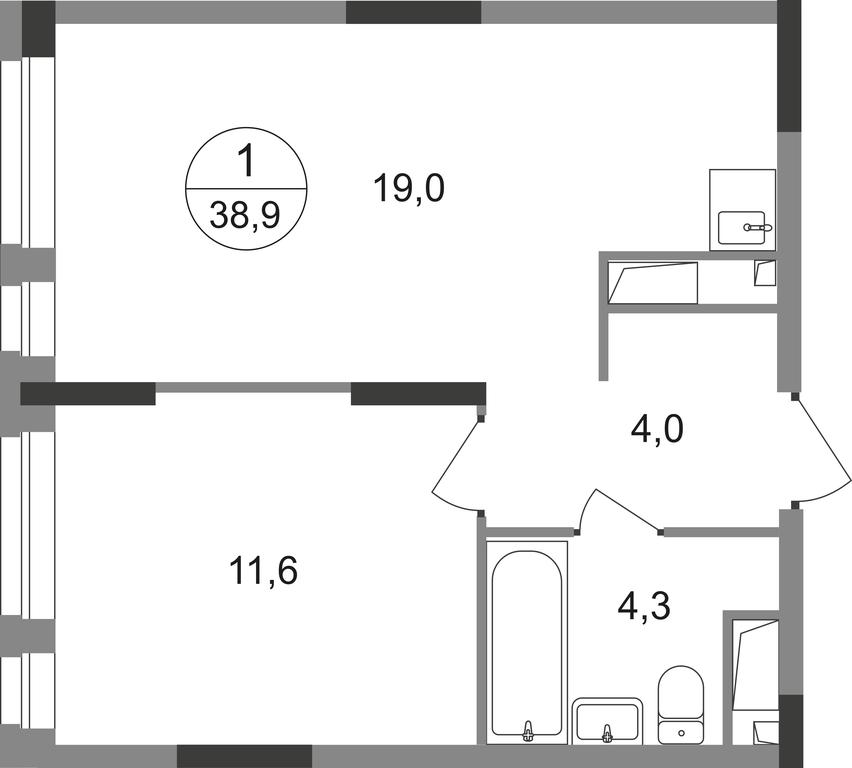 Apartment Sale, 38.9 sq. m. at Pervyi Moskovskiy, ulitsa Bianki, 1, Moskovskiy, Moscow, Russia #1 Apartment Sale, 38.9 sq. m. at Pervyi Moskovskiy, ulitsa Bianki, 1, Moskovskiy, Moscow, Russia #1