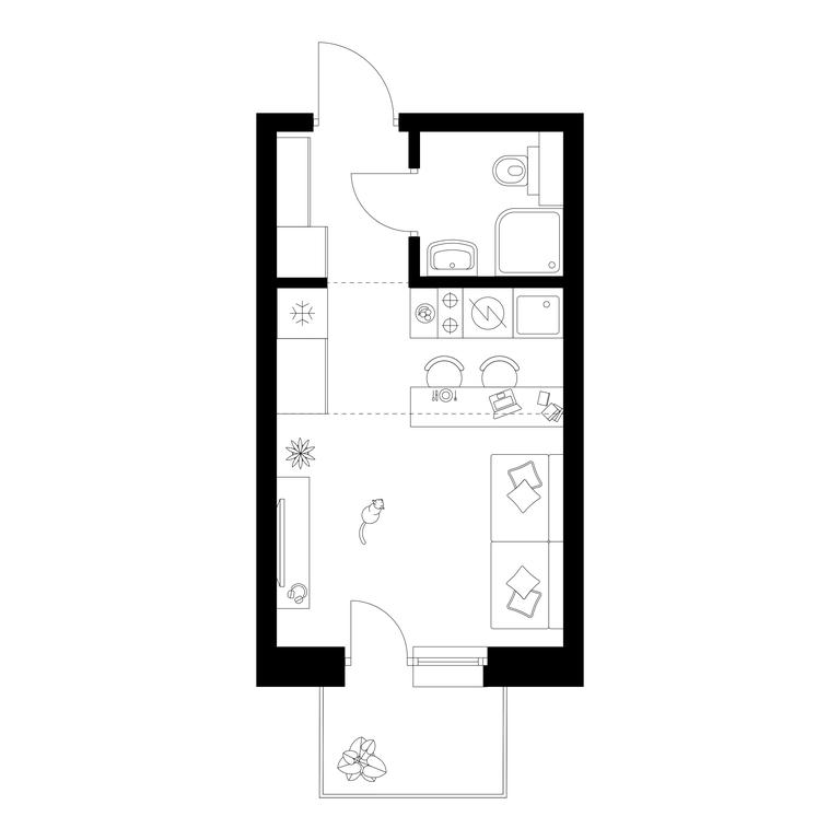 Apartment Sale, 20 sq. m. at Polar, Polyarnaya Street, 39Б, Moscow, Russia #2 Apartment Sale, 20 sq. m. at Polar, Polyarnaya Street, 39Б, Moscow, Russia #2