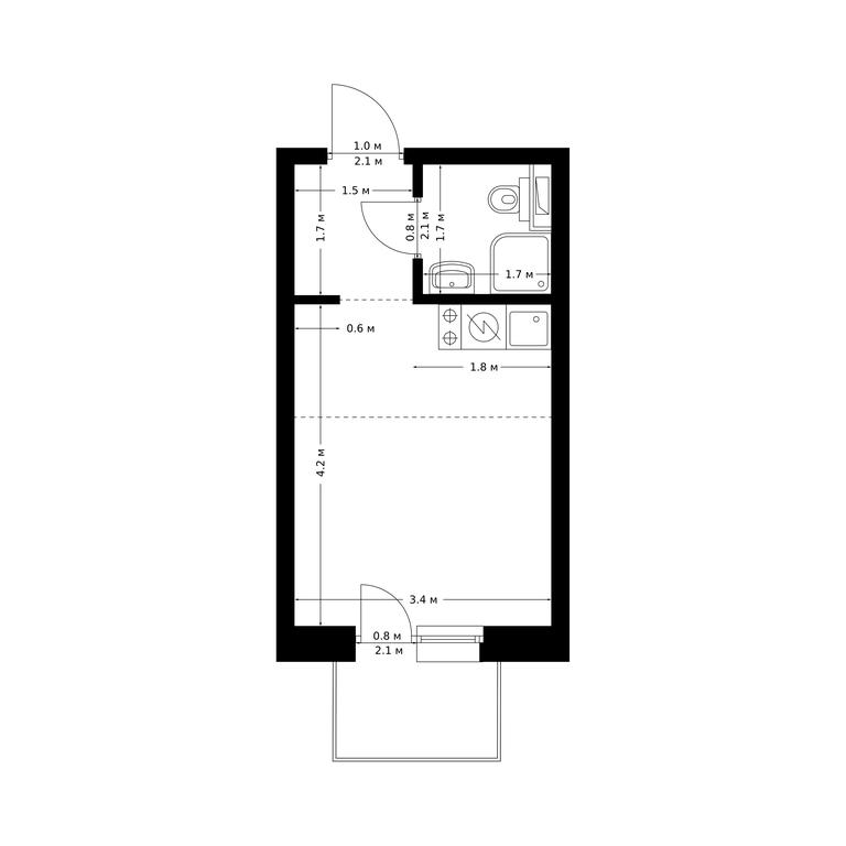 Apartment Sale, 20 sq. m. at Polar, Polyarnaya Street, 39Б, Moscow, Russia #1 Apartment Sale, 20 sq. m. at Polar, Polyarnaya Street, 39Б, Moscow, Russia #1