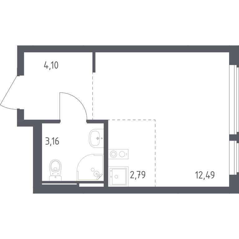 Apartment Sale, 22.54平方米 at Ostafevo, Ostafyevskoe Highway, 12к1, Ryazanovskoe Settlement, Moscow, Russia #1