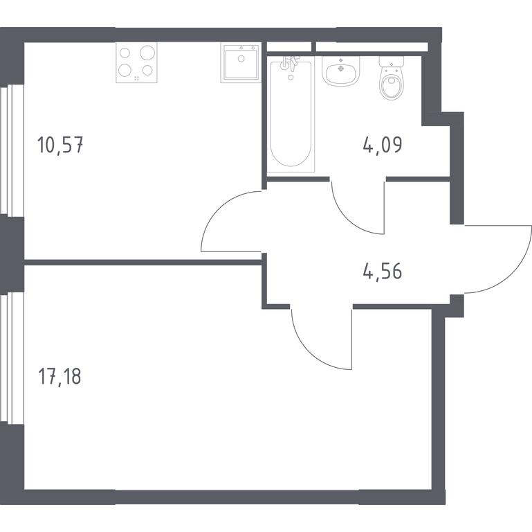 Apartment Sale, 36.4 sq. m. at Mytishchi Park, Silikatnaya ulitsa, 41к3, Mytischi, Moscow Region, Russia #1