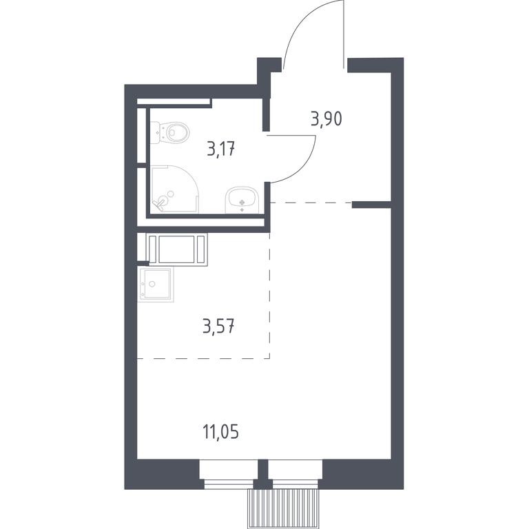 Apartment Sale, 21.69 sq. m. at Bolshoe Putilkovo, Prostornaya ulitsa, 1, Putilkovo Village, Krasnogorsk City District, Moscow Region, Russia #1