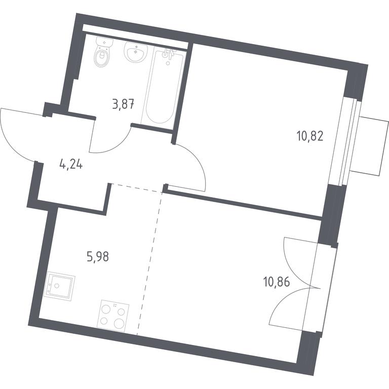 Apartment Sale, 35.77 sq. m. at Kvartal Zapadnyj, kvartal № 76, Marushkinskoye Settlement, Moscow, Russia #1 Apartment Sale, 35.77 sq. m. at Kvartal Zapadnyj, kvartal № 76, Marushkinskoye Settlement, Moscow, Russia #1