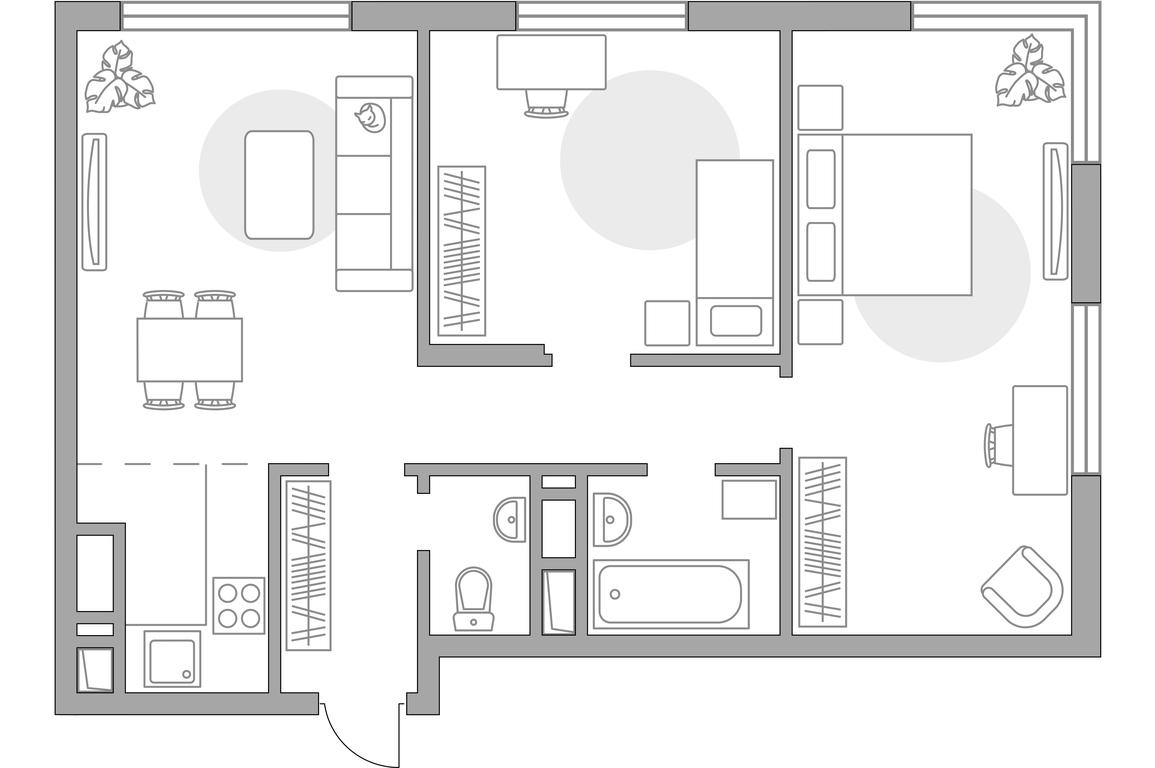 2-BD Apartment Sale, 57 sq. m. at Innovatsiya, bulvar Eynshteyna, 1, Urban-Type Settlement of Novoivanovskoe, Odintsovskiy City District, Moscow Region, Russia #1 2-BD Apartment Sale, 57 sq. m. at Innovatsiya, bulvar Eynshteyna, 1, Urban-Type Settlement of Novoivanovskoe, Odintsovskiy City District, Moscow Region, Russia #1