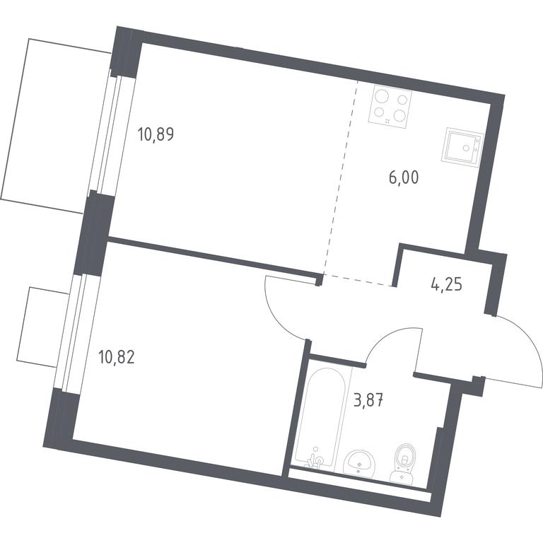 Apartment Sale, 35.83 sq. m. at Kvartal Zapadnyj, kvartal № 76, Marushkinskoye Settlement, Moscow, Russia #1 Apartment Sale, 35.83 sq. m. at Kvartal Zapadnyj, kvartal № 76, Marushkinskoye Settlement, Moscow, Russia #1